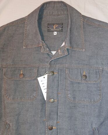 стильные куртки джинсовые: Джинсы L (EU 40), цвет - Серый