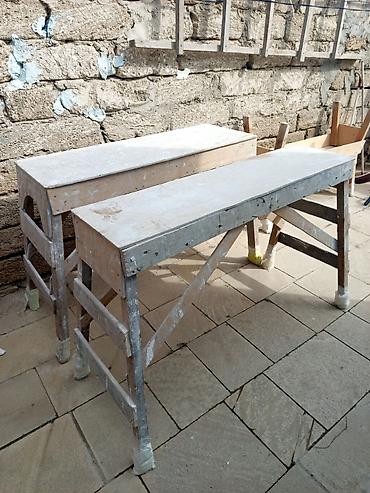 tavan ucun taxta: Taxta rəflər/ustalıq skamyaları (2 ədəd) - Material: bərk taxtadan — 1