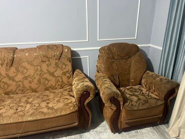 Комплекты мягкой мебели: Комплект мягкой мебели, Б/у, Самовывоз, цвет - Коричневый — 13