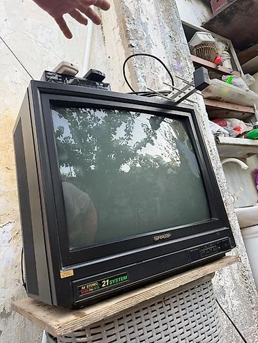 jvc televizor: Sharp kineskop televizor + rəqəmsal tuner və antena seti - — 1