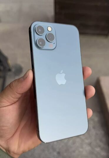 куплю айфон х бу: IPhone 12 Pro Max, Б/у, 128 ГБ, Pacific Blue, Зарядное устройство, Защитное стекло, Чехол, 85 %