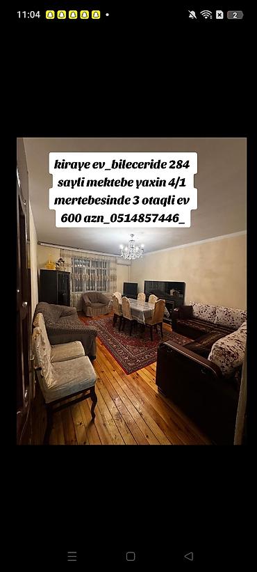 biləcəri mənzil: Kiraye ev_bileceride 284 sayli mektebe yaxin 4/1 mertebesinde 3 — 1