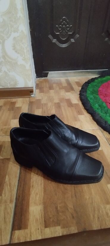 мужская обувь кожа: Туфли ручной работы, 100% натуральная кожа, 40-й размер