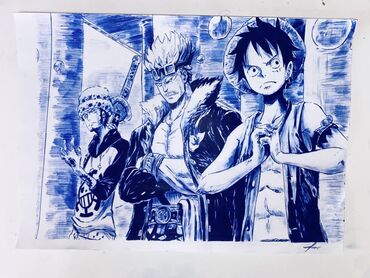 человек паук форма для детей: Постер/арт с персонажами аниме One Piece. - Сюжет: Трафальгар Ло