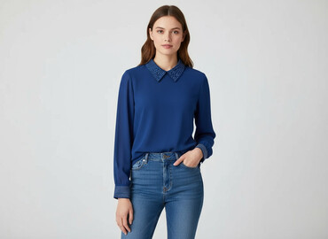 eleganckie bluzki wieczorowe dla puszystych: Women's blouse, size S