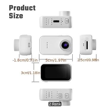 ip camera: Mini Geyilə bilən Aksiyon Kamerası – F2 Thumb Camera - Kompakt — 1