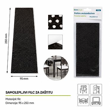 KMT Pravougaona sa gelom protiv klizanja 2208229 Samolepljivi filc za