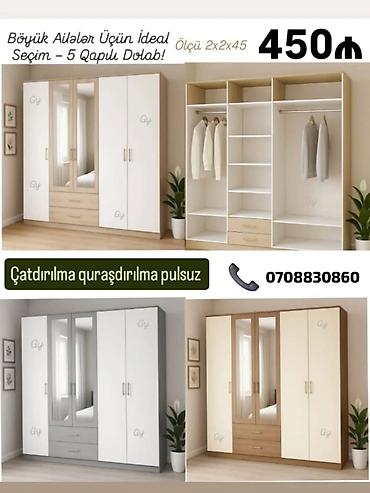 5 ton: 5 qapılı paltar dolabı – böyük ailələr üçün ideal seçim — 1