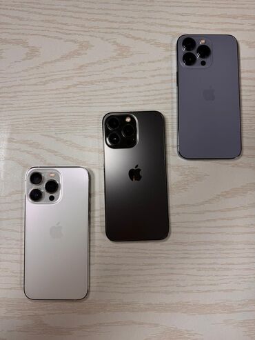 1 айфон: IPhone 13 Pro, Колдонулган, 256 ГБ, Коргоочу айнек, Кабель, Куту