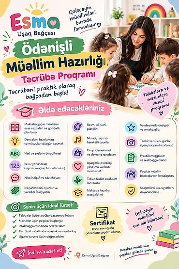 alman dili muəllimi: Məktəbəqədər təhsil müəllimi, Təcrübəsiz, Dəyişən qrafik — 1
