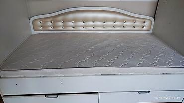 Двухъярусные детские кровати: Двухъярусная детская кровать, Б/у, ЛДСП, цвет - Белый — 4