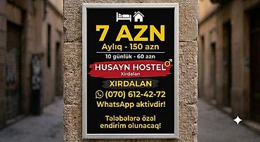 bakixanov kirayə: HUSAYN HOSTEL – Xırdalanda yataqxana - Gündəlik: 7 AZN - 10 günlük — 1