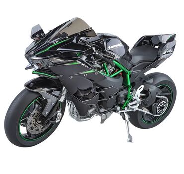 бак на мотоцикл: Детализированная модель мотоцикла Kawasaki H2R 1:6 с динамическими