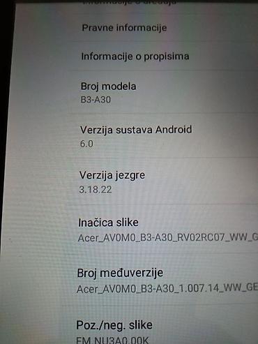 Tableti: Acer Android tablet - Ekran: oko 10 inča, široki format, prednja — 10