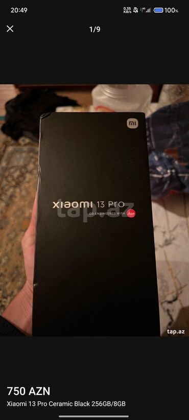 işlənmiş lazer: Xiaomi 13 Pro, 256 GB, rəng - Qara