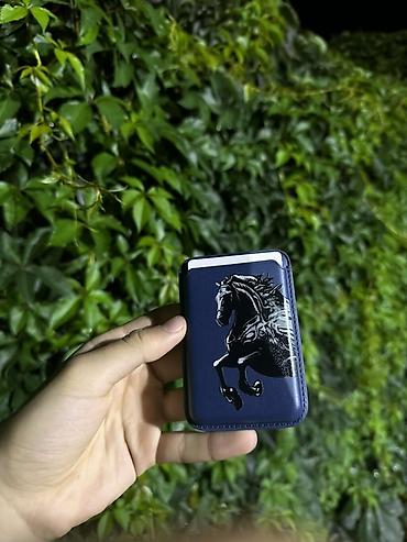 bilgisayar seti: Maqnitli kartlıq – telefon arxası üçün - Material: mavi rəngli — 2