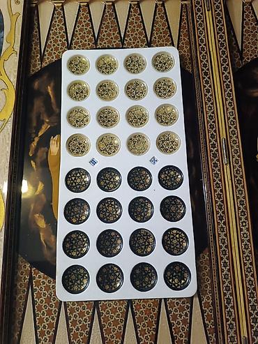 Nərdlər: 🎲 Satılır yüksək keyfiyyətli, naxışli,dekorativ nard (tavla) taxtası — 3