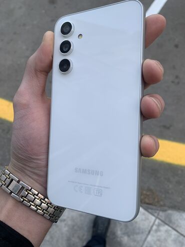 kreditlə telefon: Samsung Galaxy A54, 128 ГБ, цвет - Белый, Отпечаток пальца, Face ID