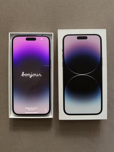 Apple iPhone: IPhone 14 Pro Max, Б/у, 256 ГБ, Deep Purple, Зарядное устройство, Чехол, Кабель, 89 %