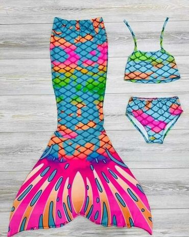 pantalone za skijanje lidl: Trodelni sirena kupaći kostimi za devojčice uzrasta od 2 do 14 godina