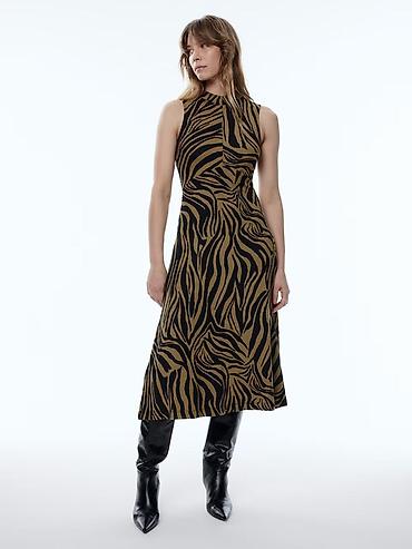 leopard 7: Повседневное платье, Осень-весна, Длинная модель, Трикотаж, XS — 1