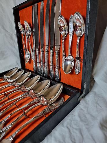 Наборы посуды: СССР КОРОЛЕВСКИЙ Столовый НАБОР 24 ПРЕДМЕТА. ПОКРЫТЫЕ СЕРЕБРОМ — 3