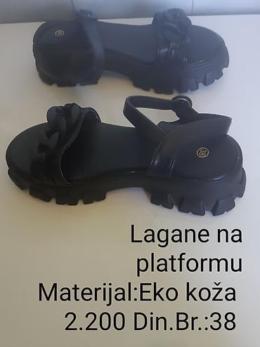 Sandale: Bele i Crne ženske sandale na platformu - Model: otvorene sandale sa — 14
