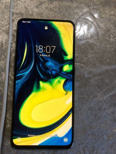 galaxy a80: Samsung Galaxy A80, 128 GB, rəng - Qara, Sensor, Barmaq izi, İki sim kartlı