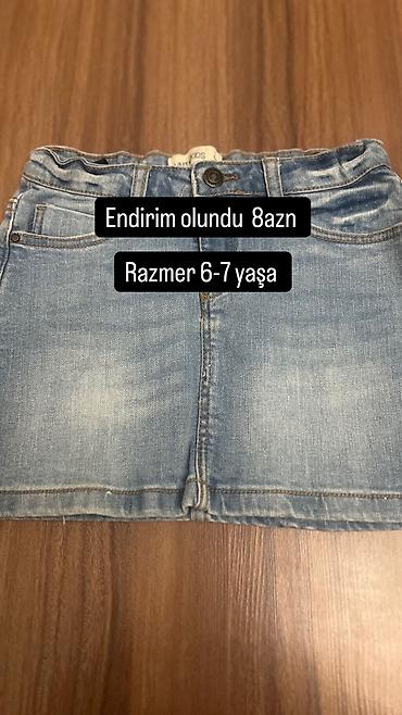 Cins ətək yenidir 6-7 yaş uşaq üçündü qiyməti 8 azn cins əski kimi
