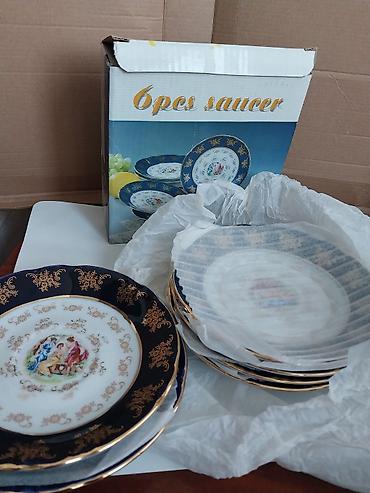 151 pcs: MZ Czech Republic marka qab dəsti – 6 ədəd sous boşqabı (6 pcs — 2