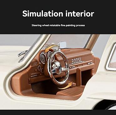 mini mercedes: 1:22 miqyaslı 300SL die-cast model avtomobil - Kolleksiya və dekor — 4