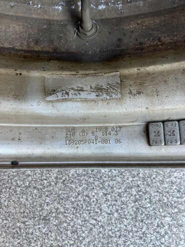 Диски: Литые Диски R 19 Work, Комплект, отверстий - 5, Б/у — 12