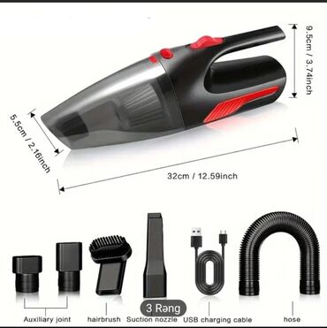 Мониторы: Пылесос для авто, Новый, Аккумуляторный, Тип уборки: Сухая, Китай, Платная доставка