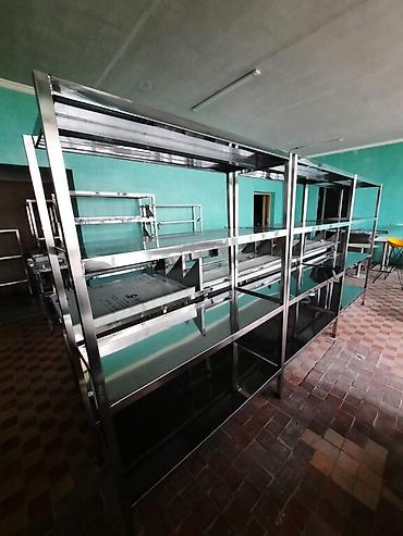 полки б у: Промышленные стеллажи из нержавеющей стали. - Материал: нержавеющая — 6