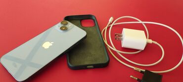 айфон 6 на запчасть: IPhone 14, Б/у, 128 ГБ, Синий, Зарядное устройство, Защитное стекло, Чехол, 88 %
