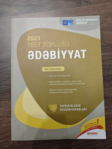 сборник тестов по литературе: Ədəbiyyat test toplusu,təp-təzə,əl belə dəyilməyib heç bir yazı yoxdu