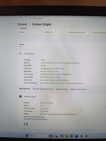 huawei noutbuk: Lenovo 17.3" oyun/iş noutbuku - Model: Lenovo (şassi 81UJ seriyası) - — 2