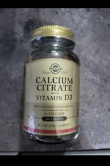 Другие медицинские товары: Solgar Calcium Citrate with Vitamin D3 – 60 tablet. - Tərkib: Kalsium — 2