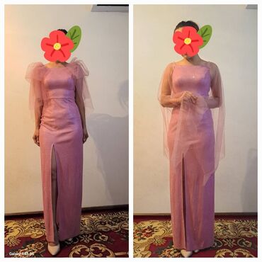 Вечерние платья: Вечернее платье, А-силуэт, 42 (S), Рукава: Кружевные, Закрытое декольте — 8