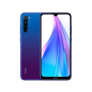 redmi ucuz telefonlar: Xiaomi Redmi Note 8, 64 GB, rəng - Göy, 
 Barmaq izi, İki sim kartlı, Face ID