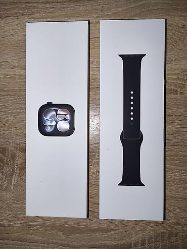 Apple Watch (qara) – korpus və ayrı paketdə sport kəmər