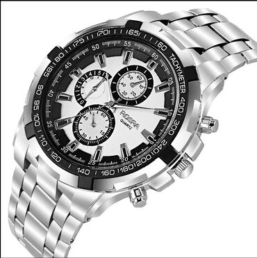 Ručni satovi: Elegantni masivani muški satovi sa podesivom metalnom narukvicom — 6