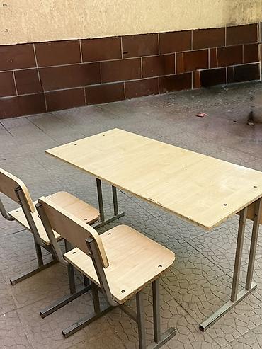 small table: Парта на двоих + 2 стула (комплект) - Назначение: для школы, детского — 4