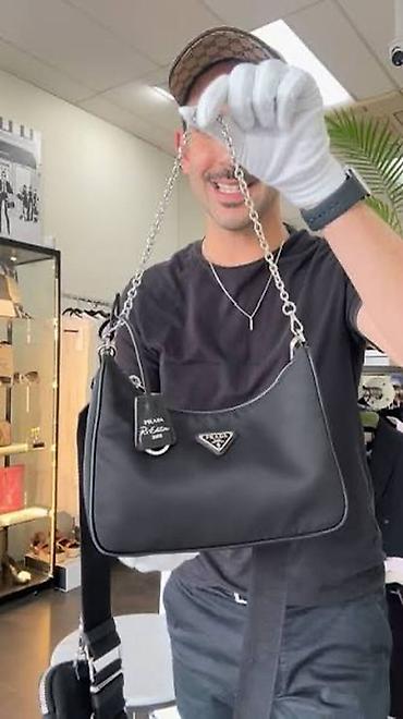 халатар: Классическая сумка, Prada, Россия, Застежка на молнии, Женские, Б/у — 3