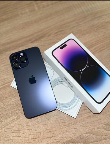 простушка телефон: IPhone 14 Pro Max, Б/у, 256 ГБ, Deep Purple, Коробка, Чехол, 78 %