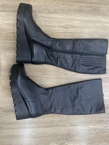 обувь женская классика: Сапоги, Размер: 40, цвет - Черный