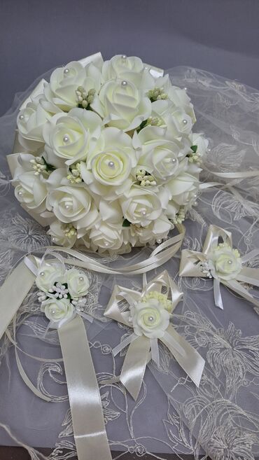 Свадебные аксессуары: Свадебный аксессуар, Новый, цвет - Молочный — 2
