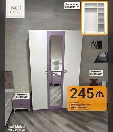iskaflar: Yeni, 3 qapılı, Güzgülü, Rəngli, Açılan, Düz dolab — 1