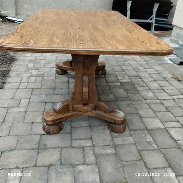 стол деревянный: Кухонный Стол, цвет - Коричневый, Новый