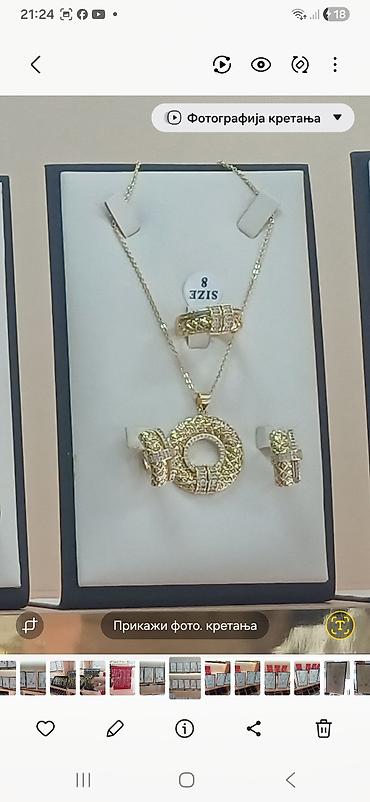 Setovi nakita: Zlatni setovi nakita – elegantne kolekcije - Set 1: Ogrlica sa — 32